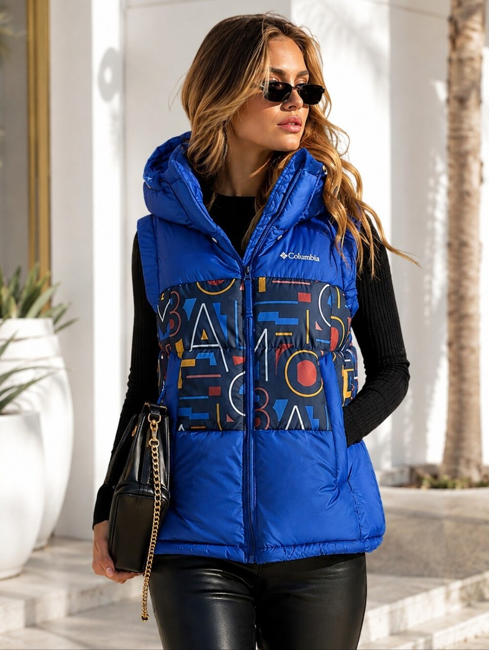 New $150 Columbia Pike Lake™ II Womens Small Insulated Vest Hooded Puffer Blue
